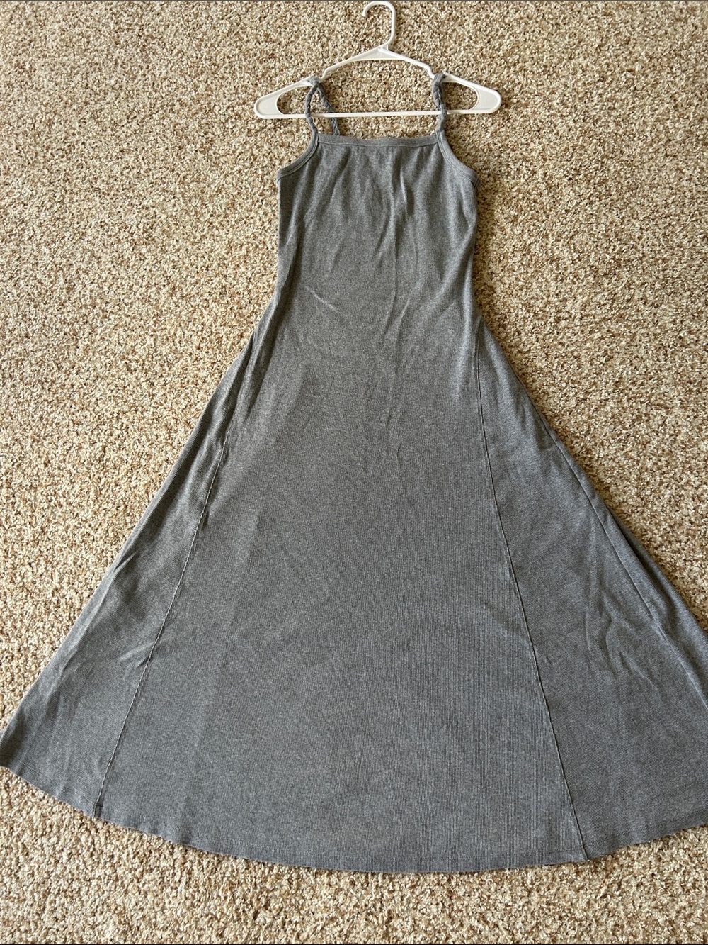 Universal Thread Gray Spaghetti-Strap Maxi Dress